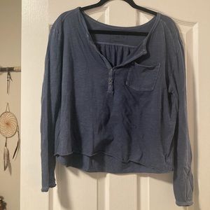 Free people blue long sleeve
